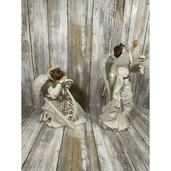 Grandeur Noel #192 Porcelain Angels Set 2000 Collectors Edition 2 Angels - Picture 2 of 11